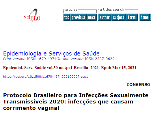 Imagem Protocolo Brasileiro para Infecções Sexualmente Transmissíveis 2020: infecções que causam corrimento vaginal