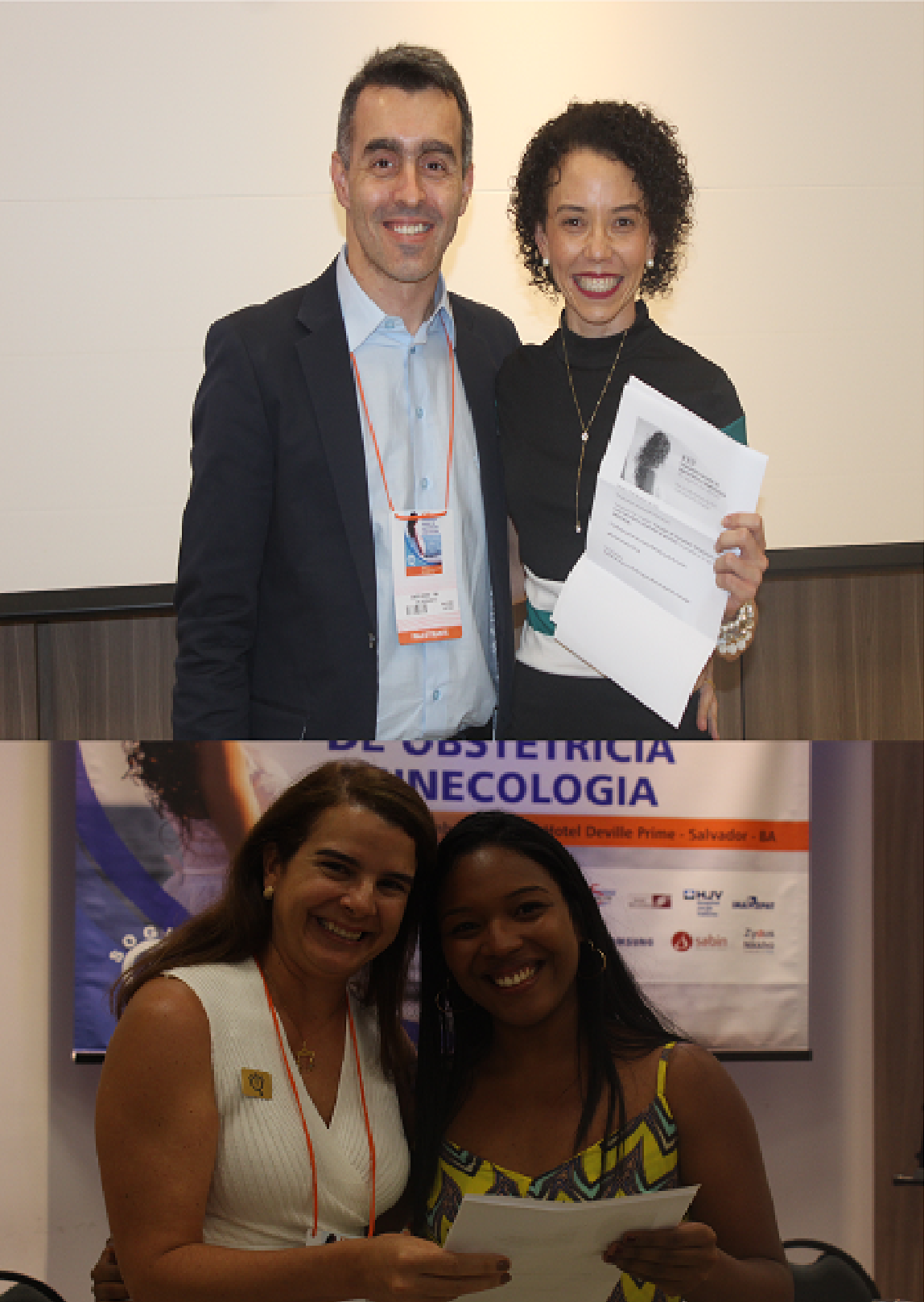 Imagem Vencedoras do prêmio de melhor trabalho científico de obstetrícia e ginecologia entregues no Congresso da Sogiba