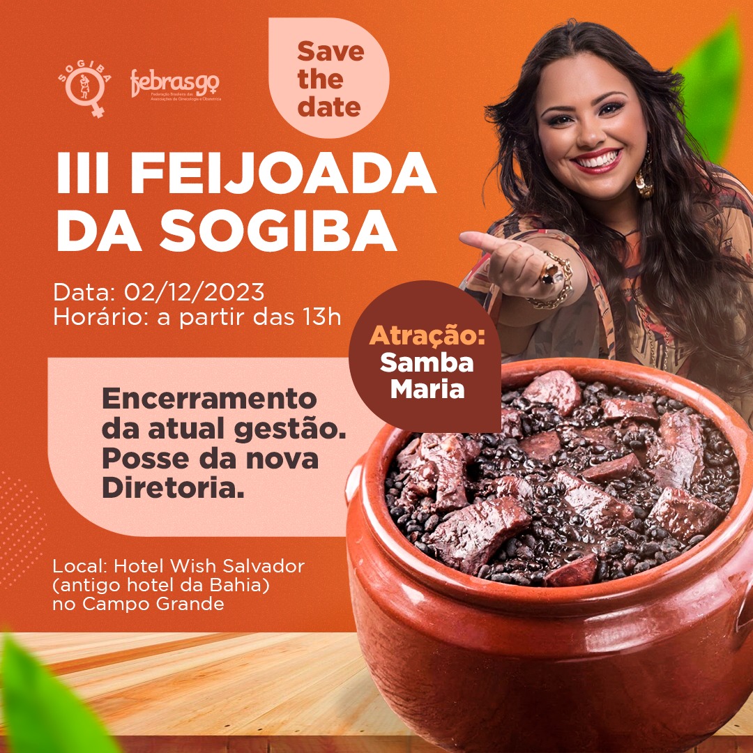 Imagem Venha participar da 3ª Feijoada da SOGIBA